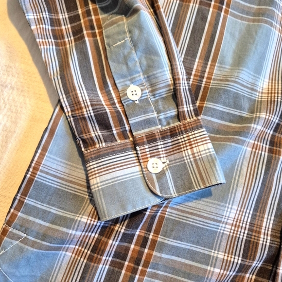Volcom boys size Large plaid print long sleeve shirt, VGUC - Picture 4 of 6